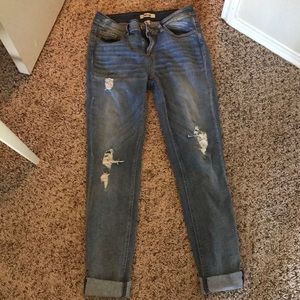Distressed jeans